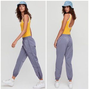 Tna Gray Dope Dyed Lightweight Nylon Track Pant